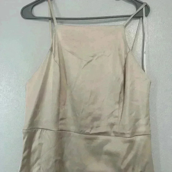 Lulus Kaisley Cream Satin Backless Midi Dress size L - Picture 4 of 6